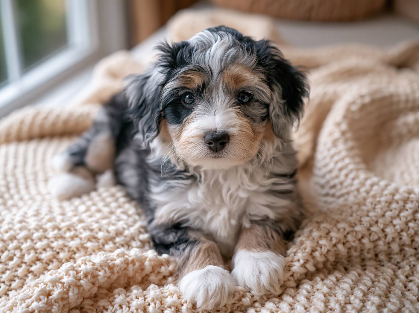 Luna, a Mini Bernedoodle puppy