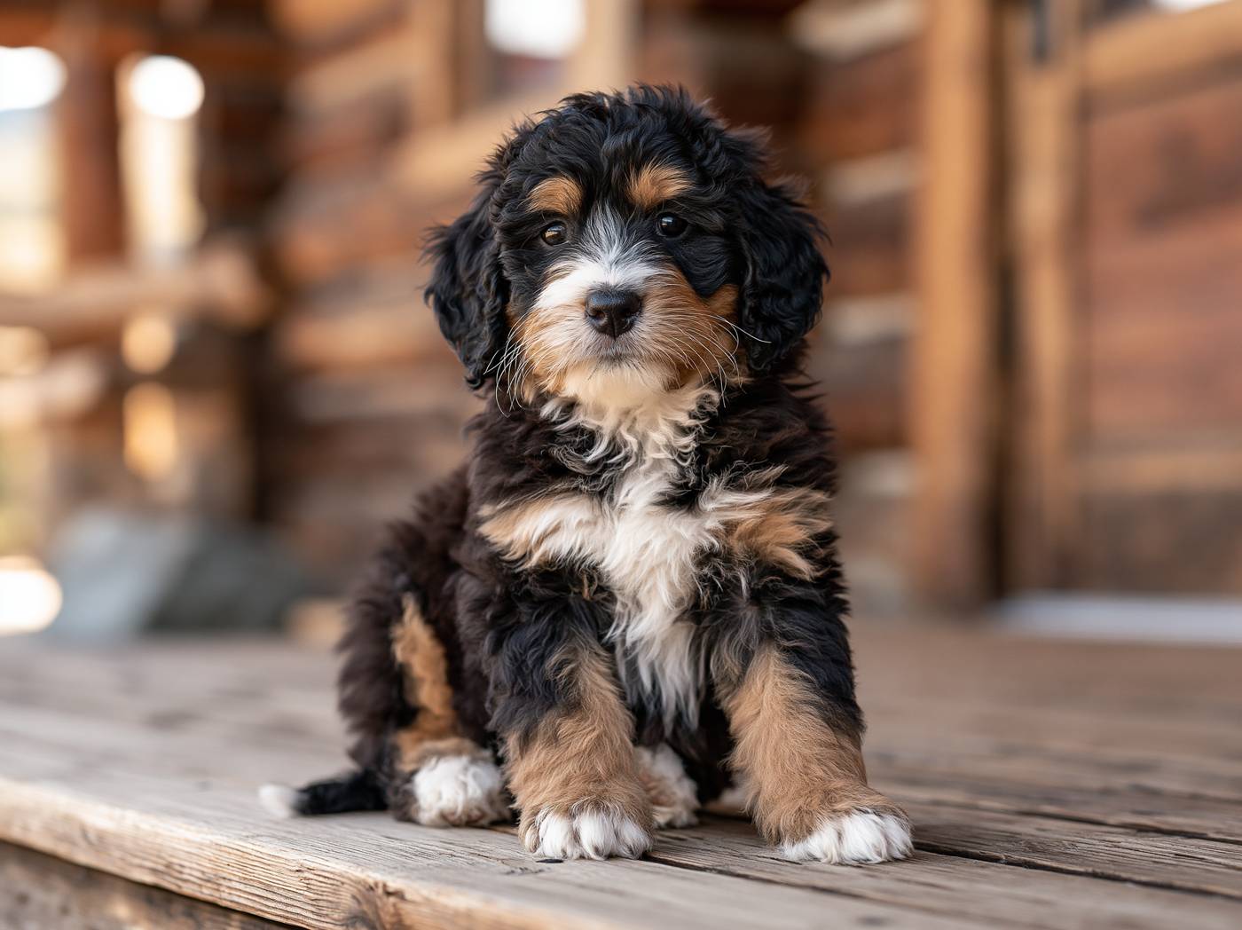 Hazel, a Standard Bernedoodle puppy